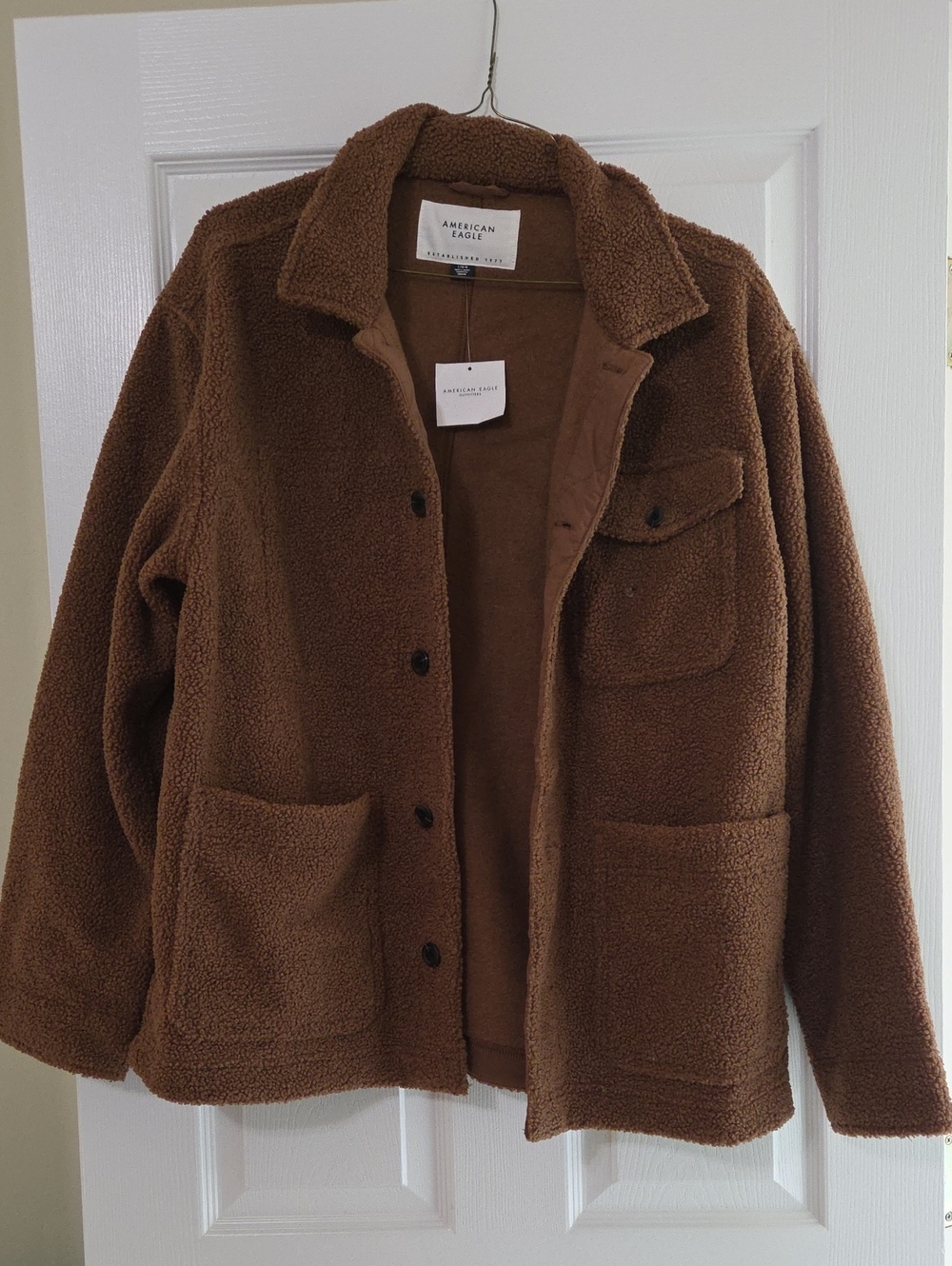 American Eagle Outfitters Brown Sherpa Jacket